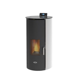 Termoestufa Kalor Idro Redonda 17kw – Vidro/branca P/ Aquecimento Central