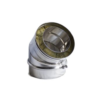 Curva Inox Parede Dupla Ø80/130 90°