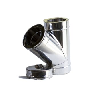 Forquilha Inox Parede Dupla com Tampo Ø100/150