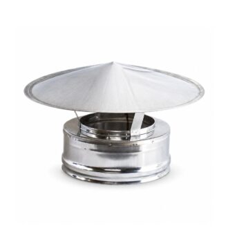 Chapéu Inox Parede Dupla com Aba Ø100/150 mm