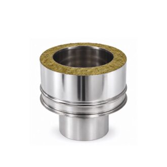 Manguito de União Inox para Tubo Simples a Duplo Ø80/130 mm